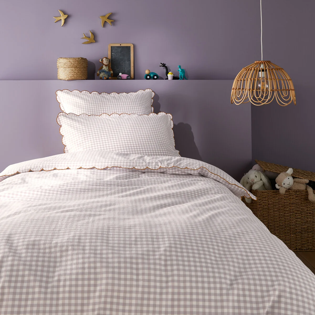 Lilou Gingham 100% Cotton Duvet Cover – image 1