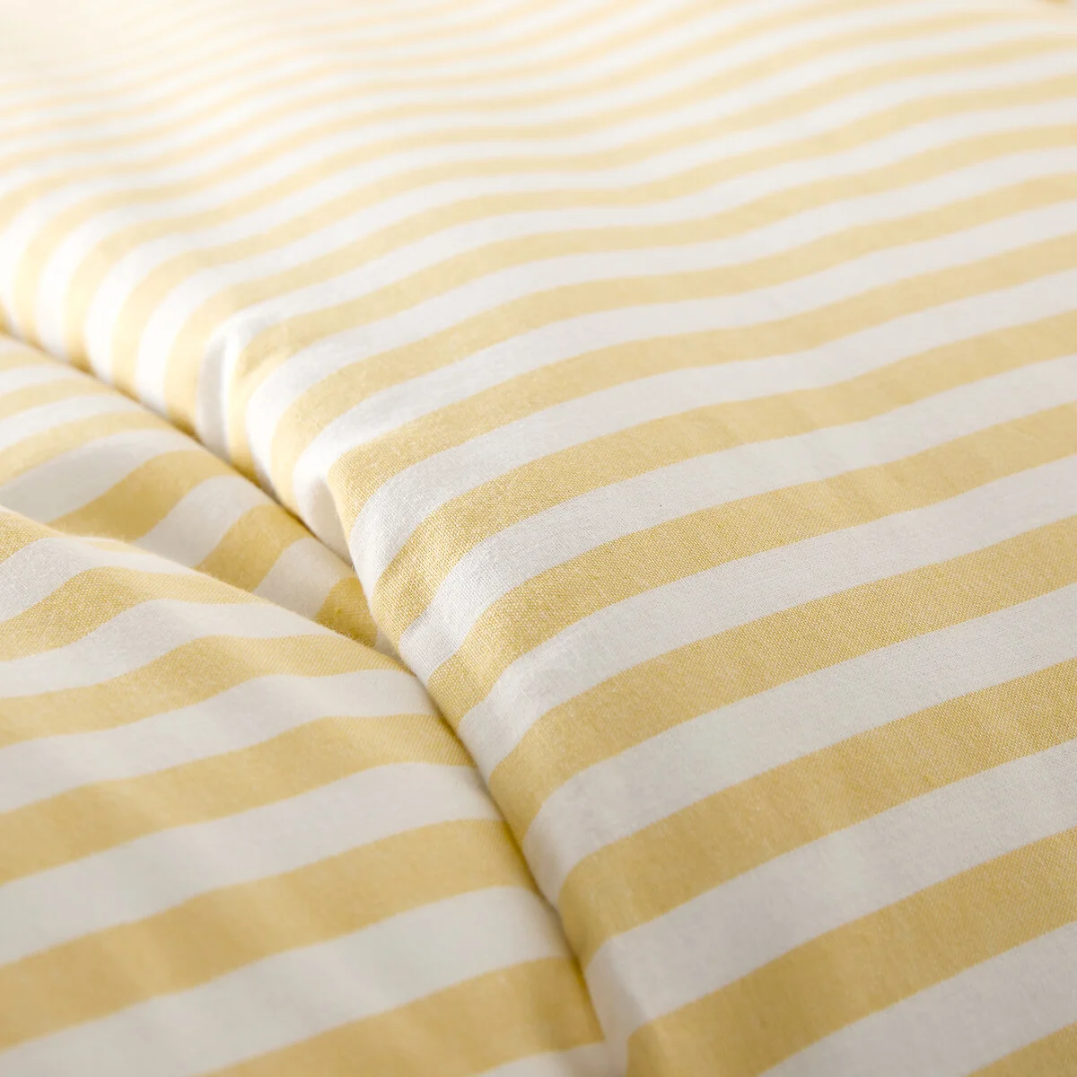 Soizic Yellow Striped Cotton Yarn-Dyed Duvet Cover – image 4