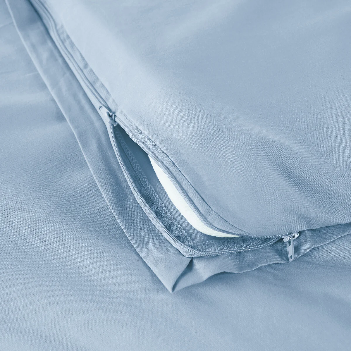 Scénario Plain 100% Cotton Zipped Duvet Cover – image 5