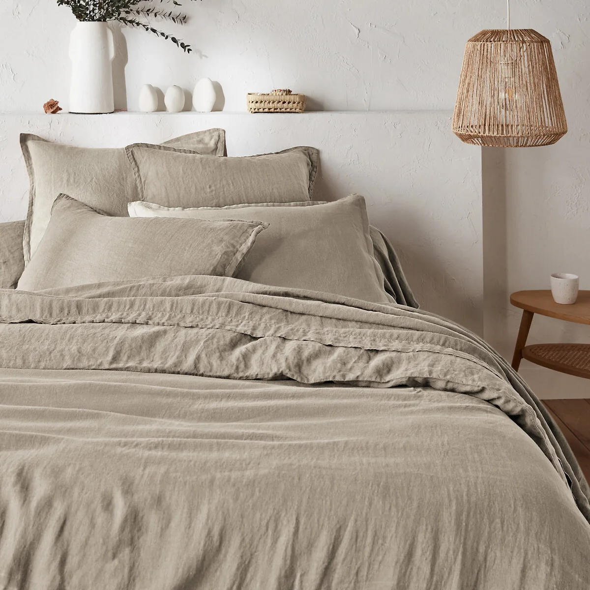 Linot Plain 100% Washed Linen Duvet Cover – image 1