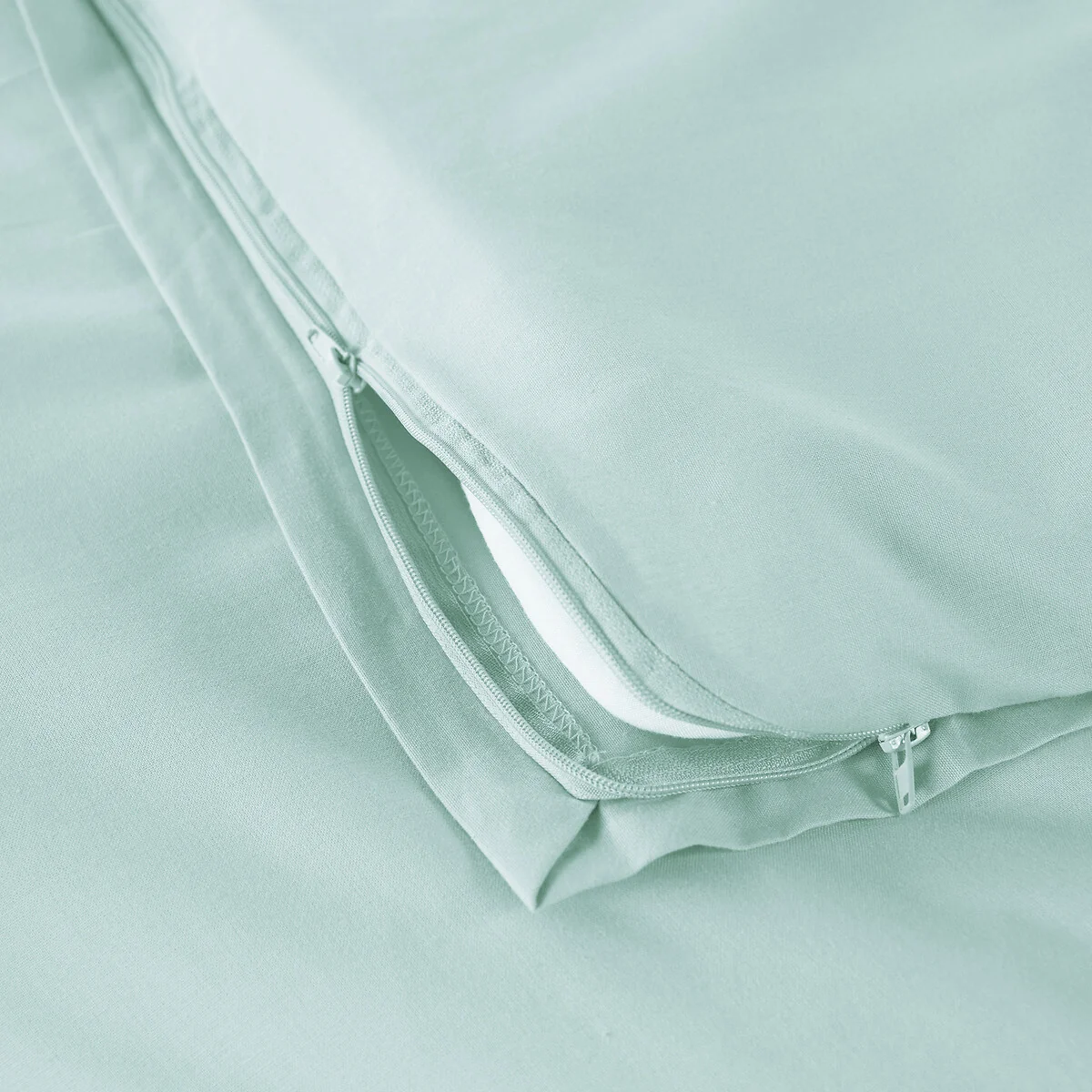Scénario Plain 100% Cotton Zipped Duvet Cover – image 3