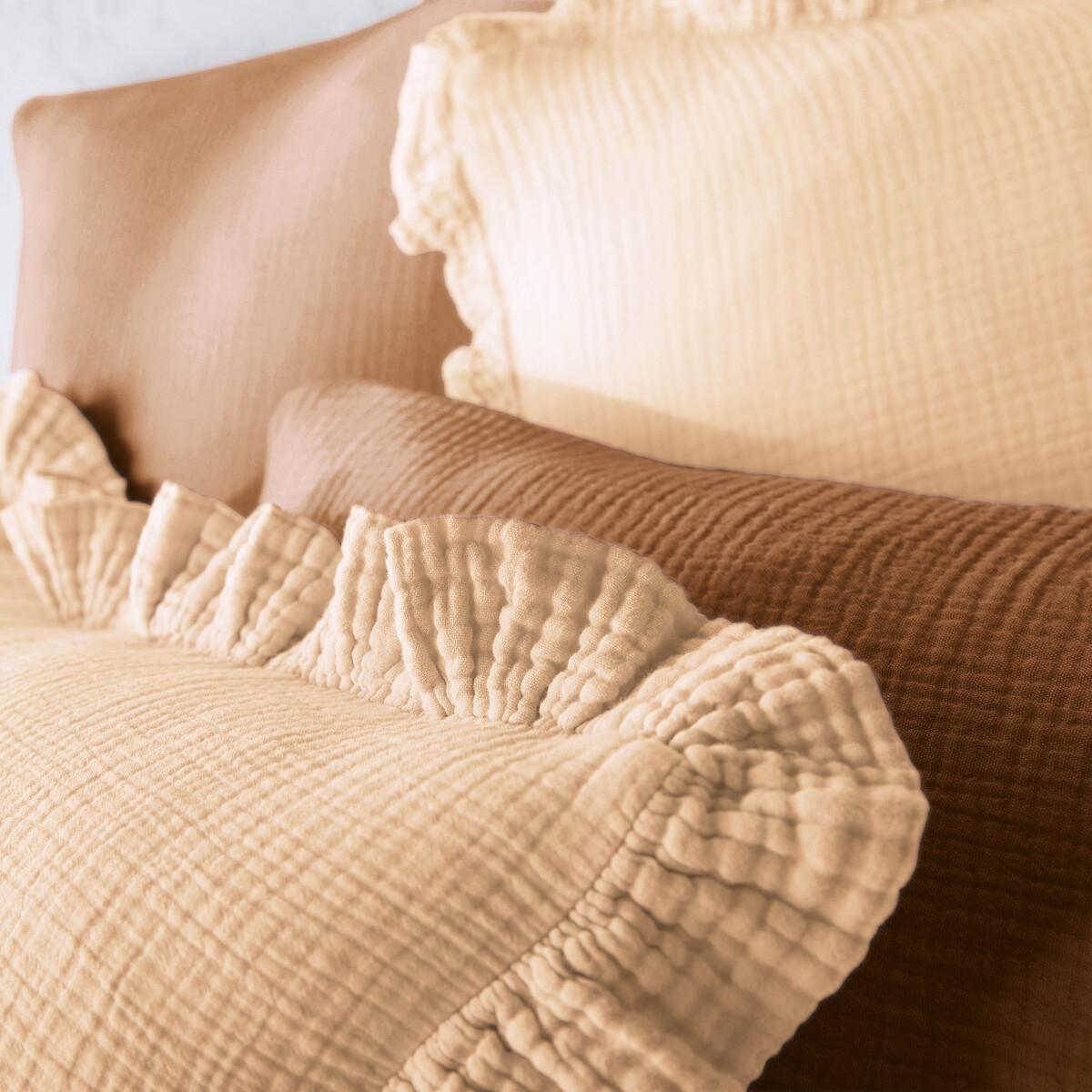 Kumla Plain 100% Cotton Muslin Duvet Cover – image 3
