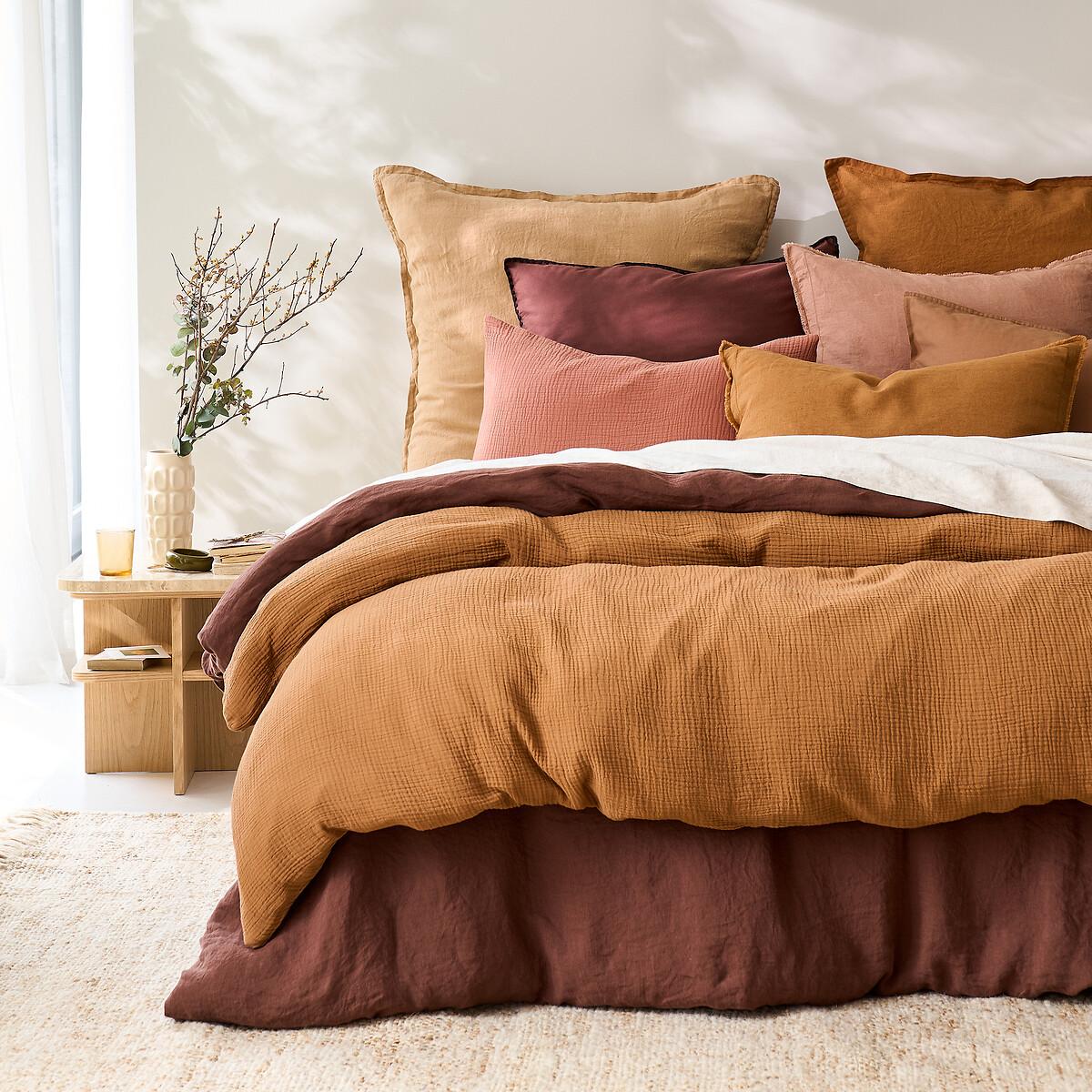 Kumla Plain 100% Cotton Muslin Duvet Cover – image 9