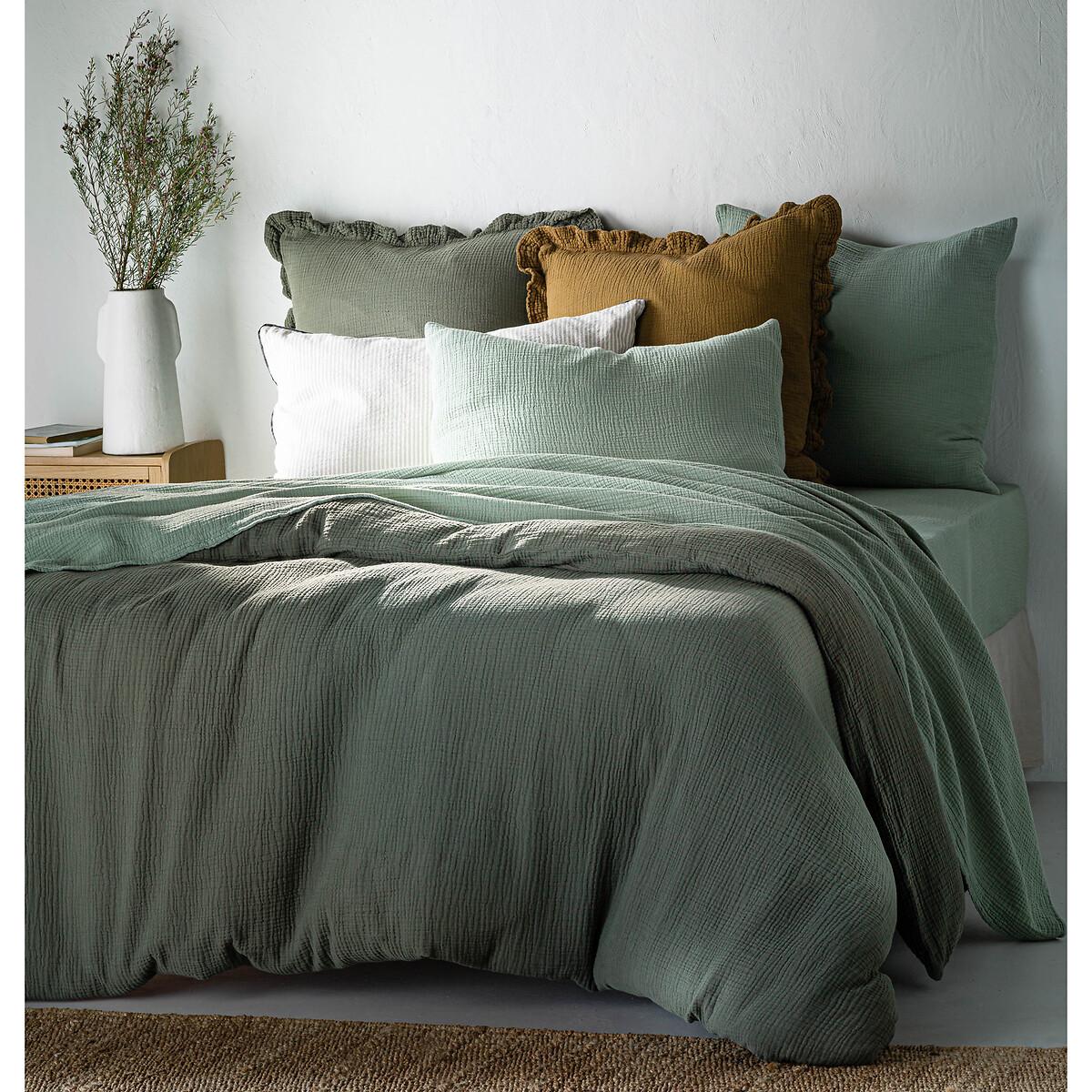 Kumla Plain 100% Cotton Muslin Duvet Cover – image 10