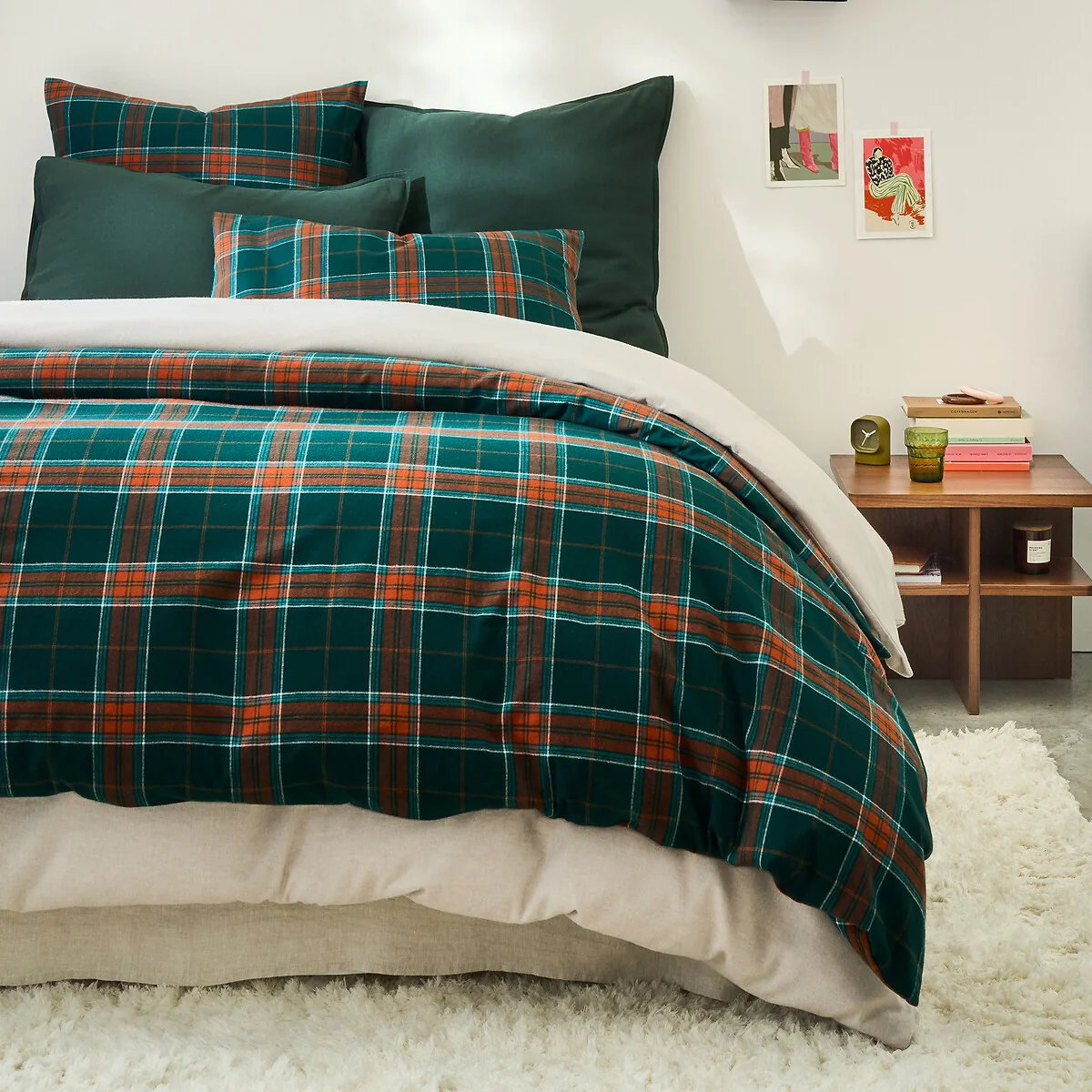 Jorasses Checked Flannel Duvet Cover – image 2