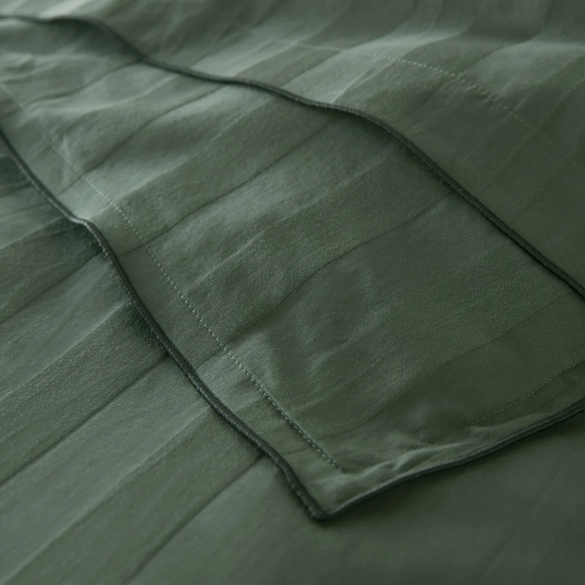 Victor Striped 100% Washed Cotton Satin 300 Thread Count Duvet Cover – image 4