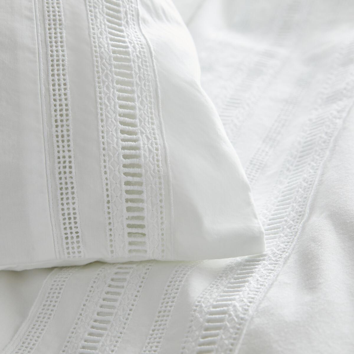 Florentina Embroidered 100% Cotton Percale Duvet Cover – image 4