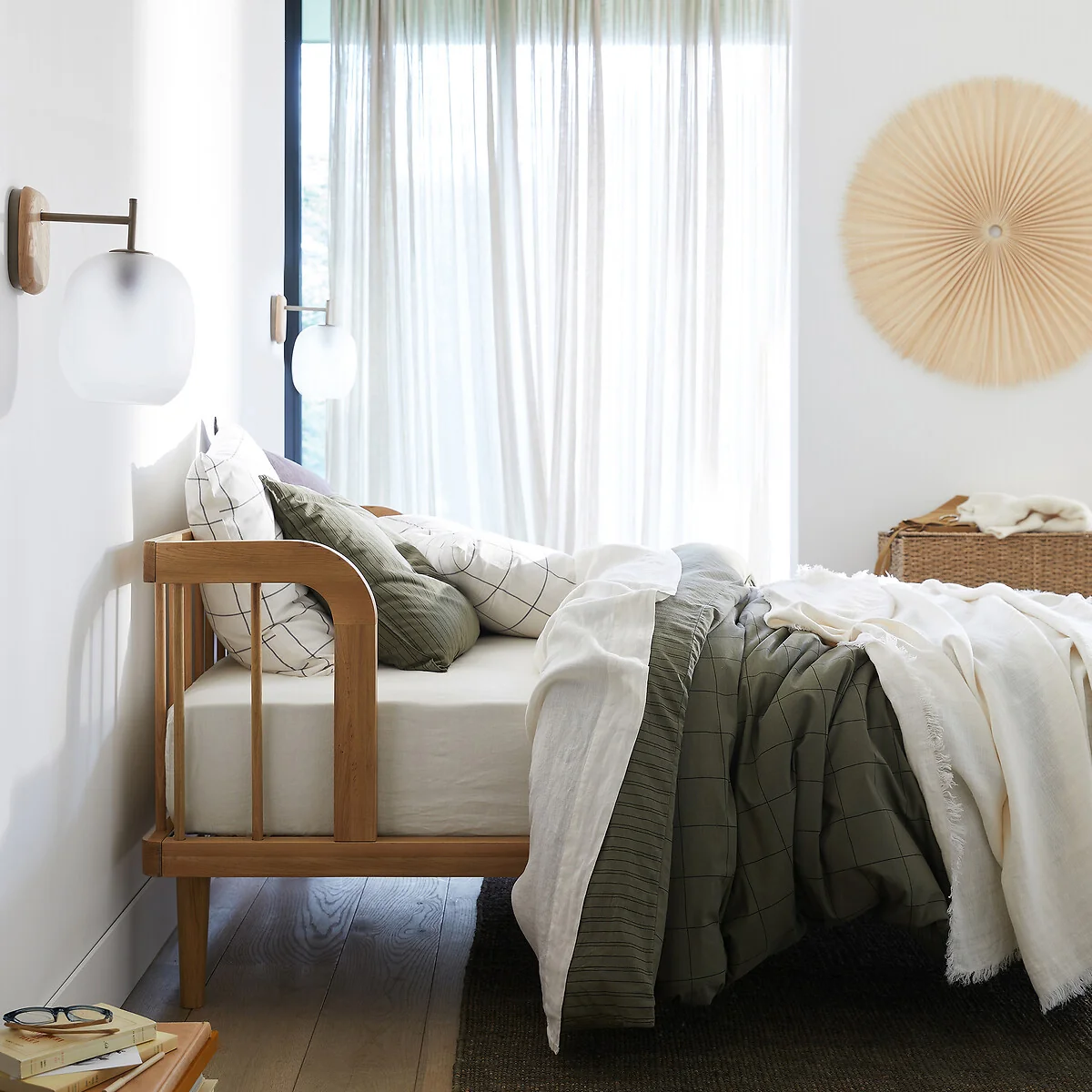 Monille Striped 100% Washed Cotton Duvet Cover – image 3
