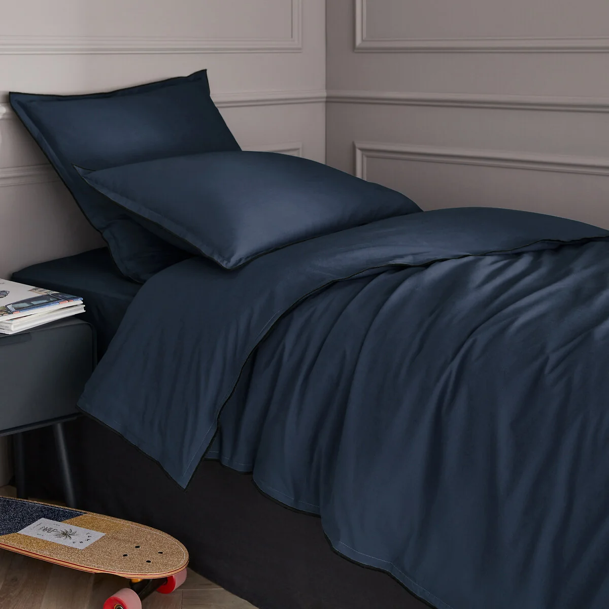 100% Organic Cotton Voile 400 Thread Count Duvet Cover – image 1