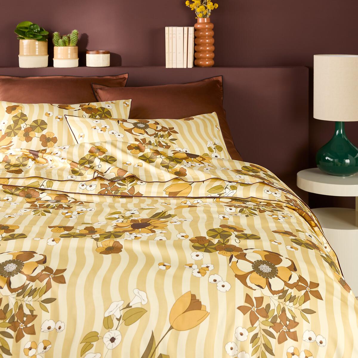 Solanne Vintage Floral 100% Cotton Satin Duvet Cover – image 1