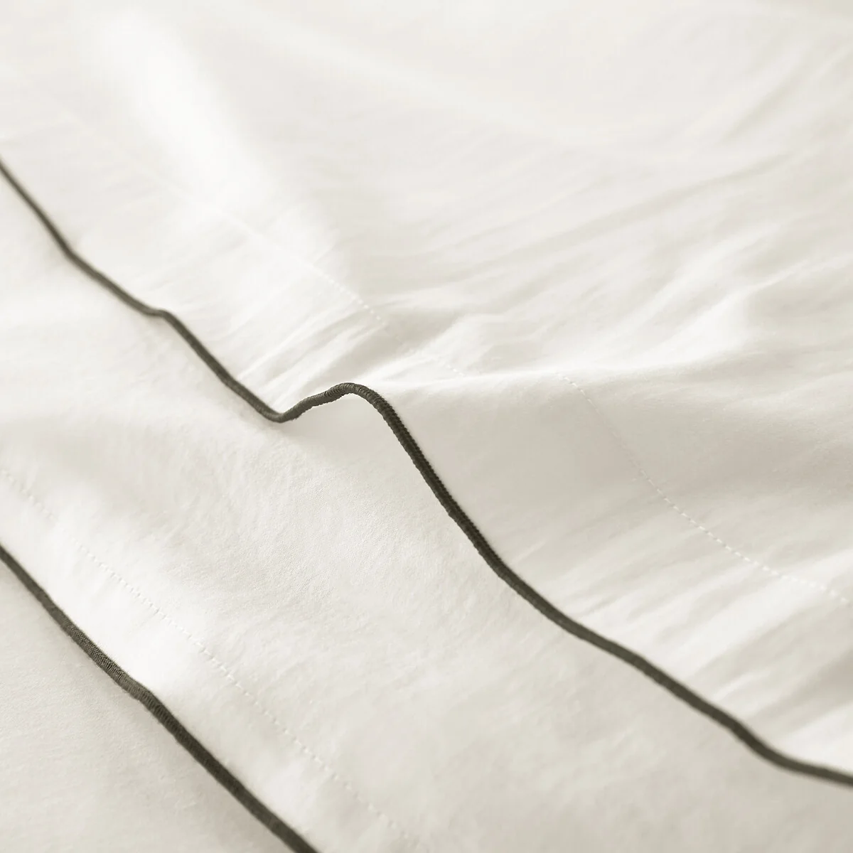 Victor Checkerboard 100% Washed Cotton Satin 300 Thread Count Duvet Cover – image 3