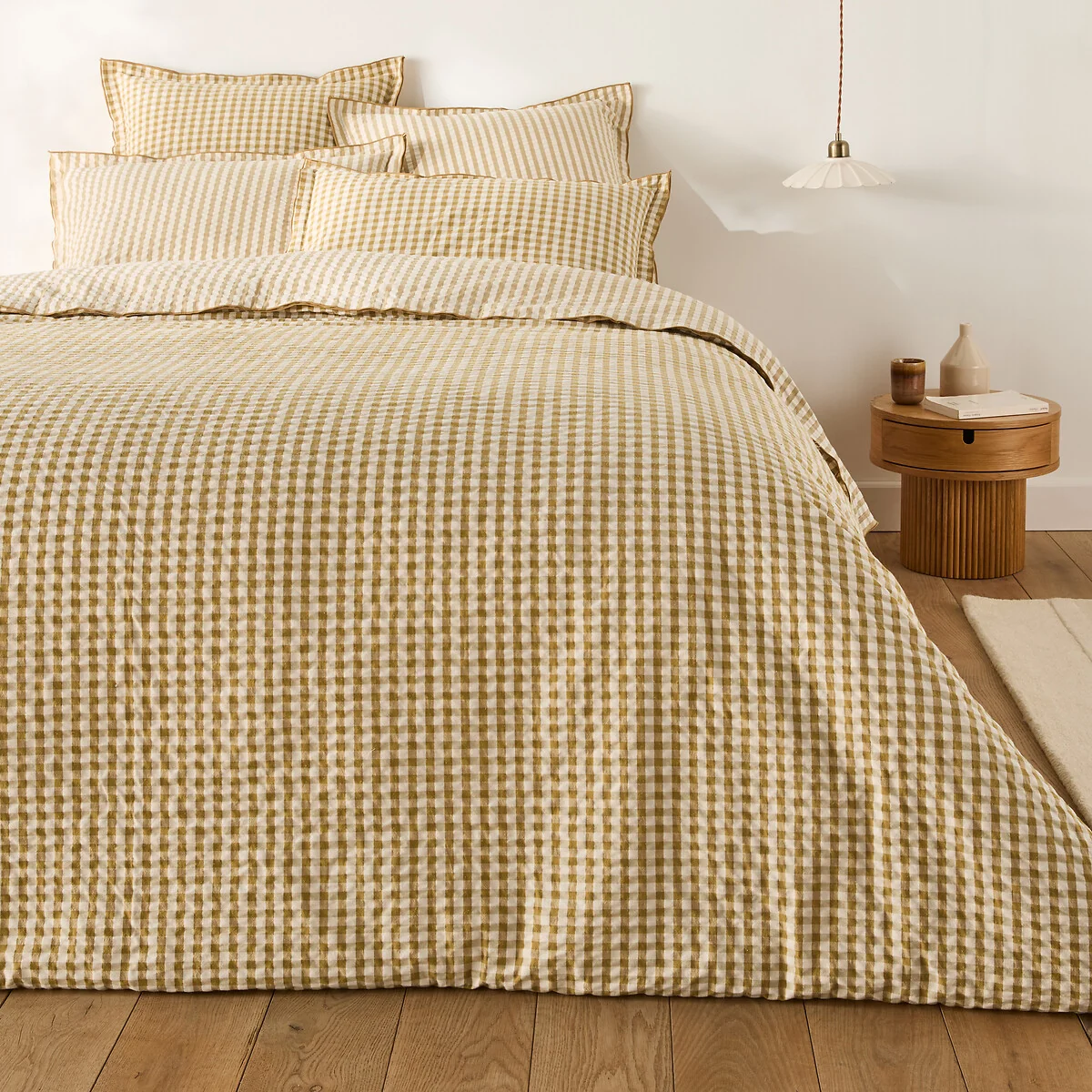 Cottage Absinthe Cotton Seersucker Duvet Cover – image 2