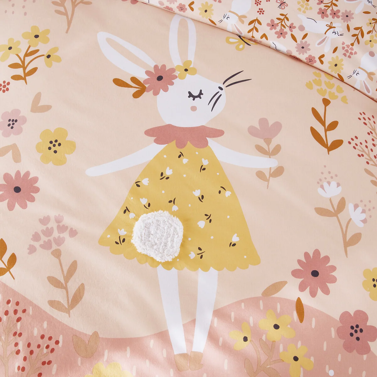 Flower Rabbit 100% Organic Cotton Duvet Cover – image 2