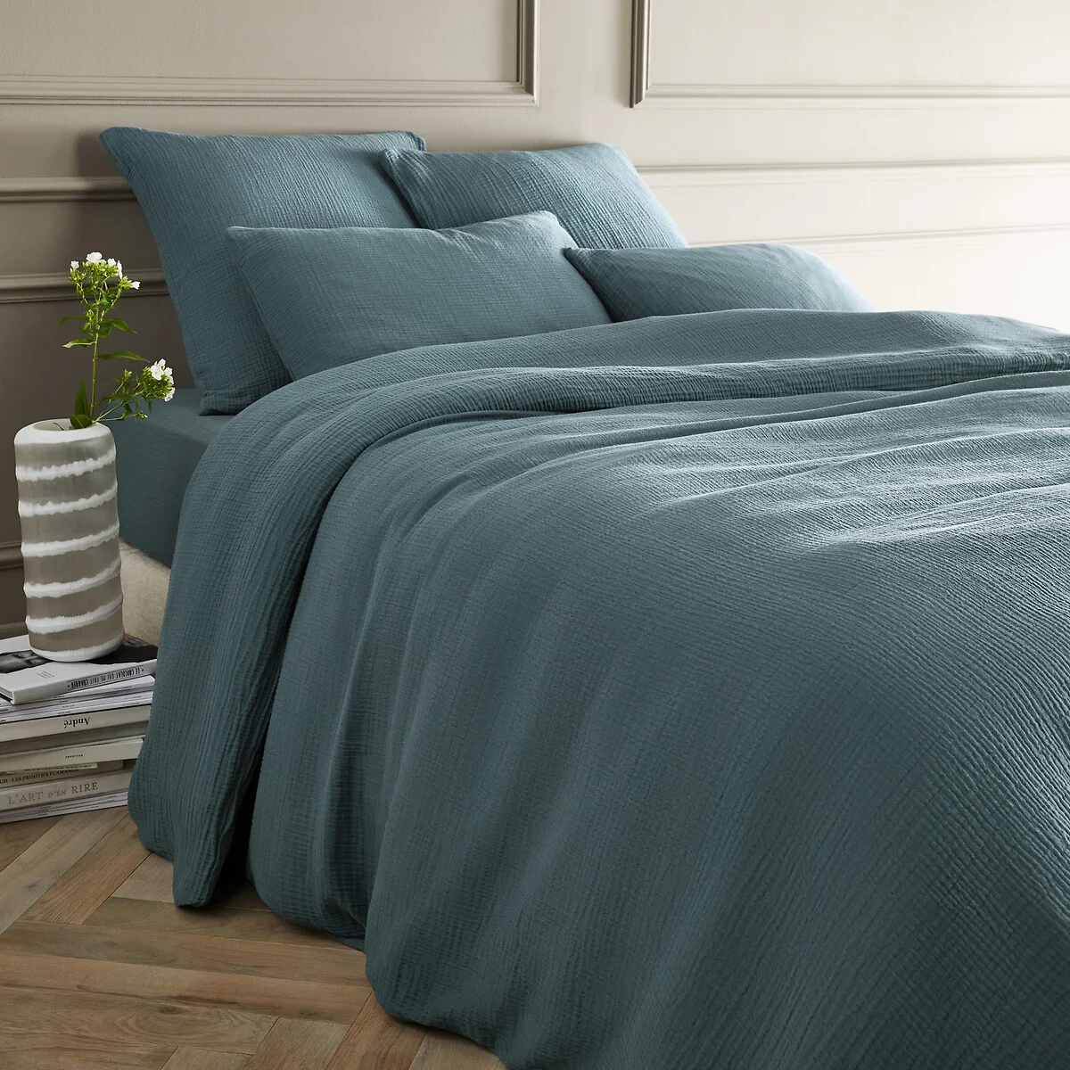 Yafa 100% Organic Cotton Muslin 200 Thread Count Duvet Cover – image 2