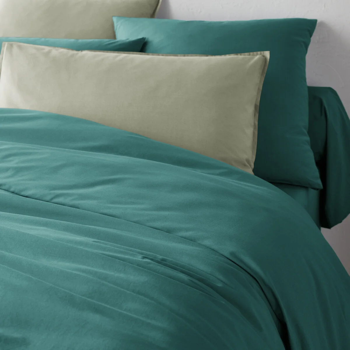 Plain 100% Organic Cotton Percale 200 Thread Count Duvet Cover – image 3
