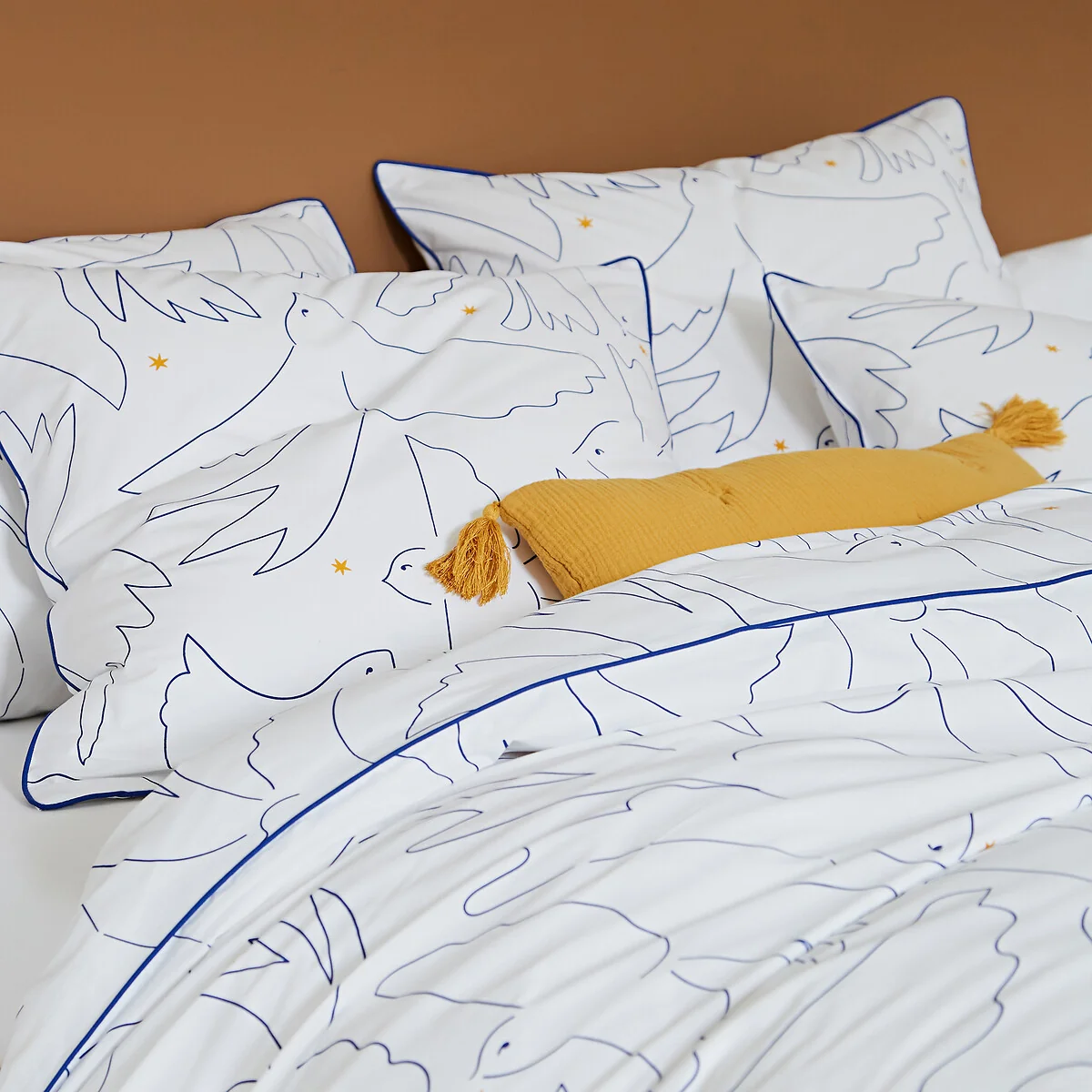 Pomaline Artistic Dove 100% Cotton Percale 200 Thread Count Duvet Cover – image 2