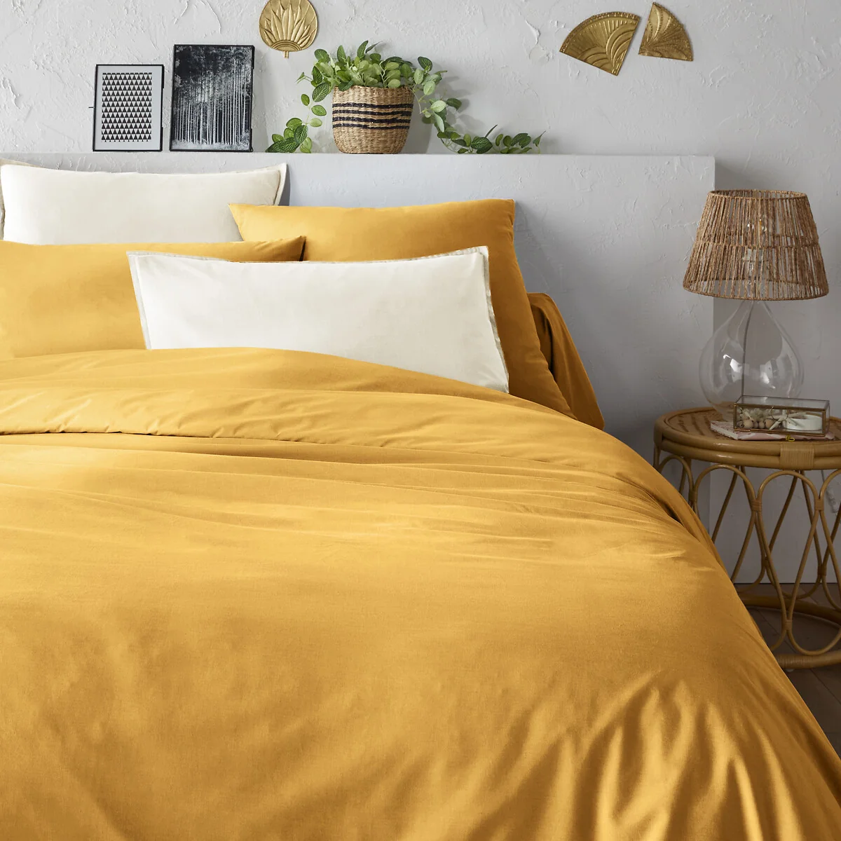 Plain 100% Organic Cotton Percale 200 Thread Count Duvet Cover – image 2