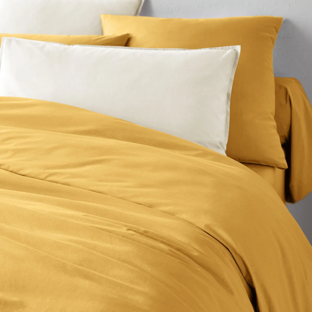 Plain 100% Organic Cotton Percale 200 Thread Count Duvet Cover – image 3
