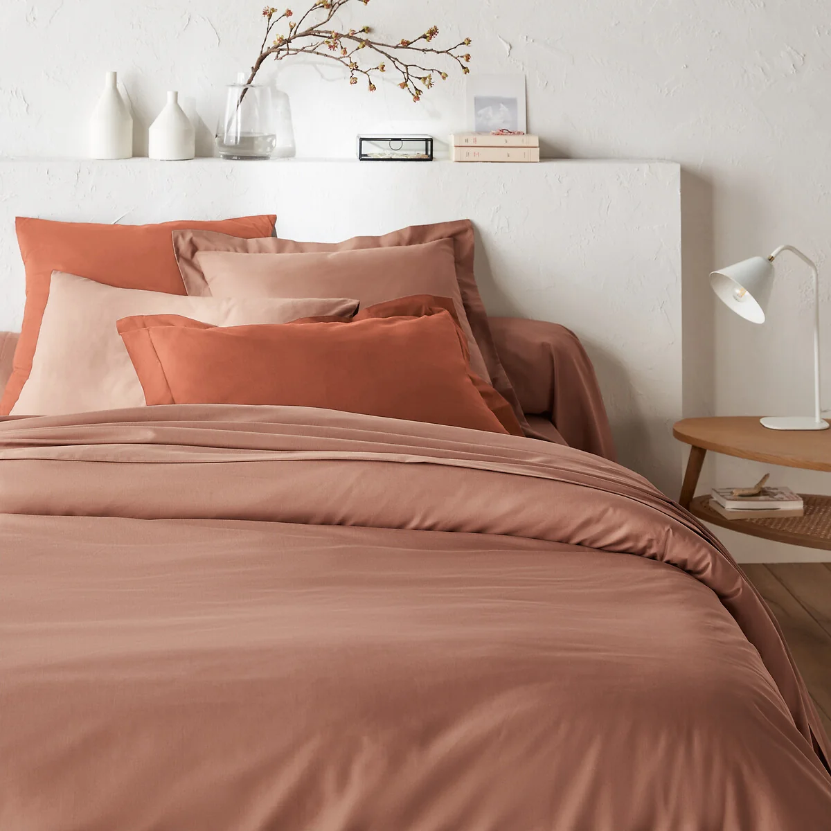 Scénario Plain 100% Cotton Zipped Duvet Cover – image 1
