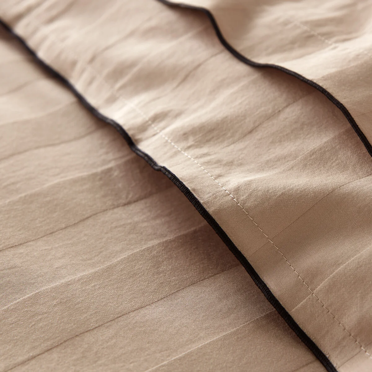 Victor Striped 100% Washed Cotton Satin 300 Thread Count Duvet Cover – image 3