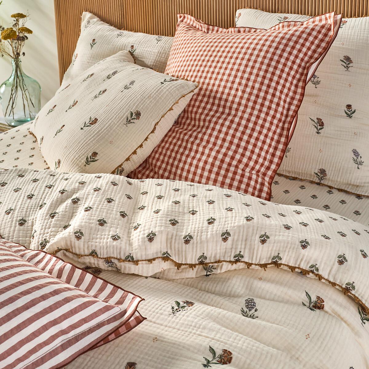 Emeline Floral 100% Cotton Muslin Duvet Cover – image 4