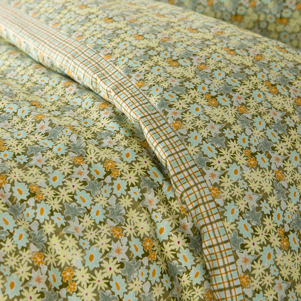 Dalina Floral Print Washed Linen/Cotton Duvet Cover – image 5
