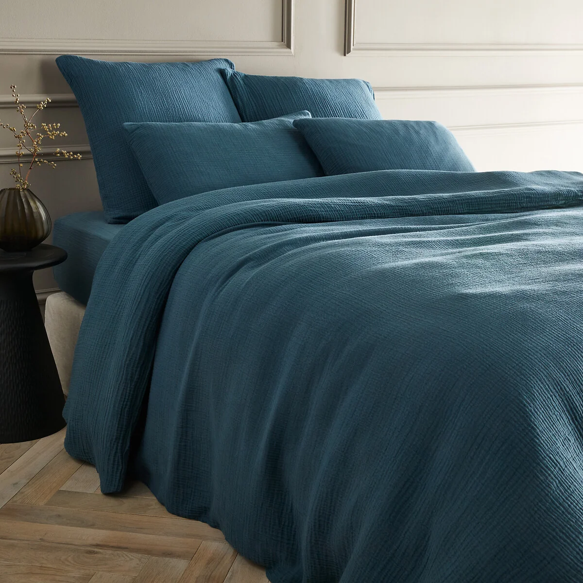 Yafa 100% Organic Cotton Muslin 200 Thread Count Duvet Cover – image 1