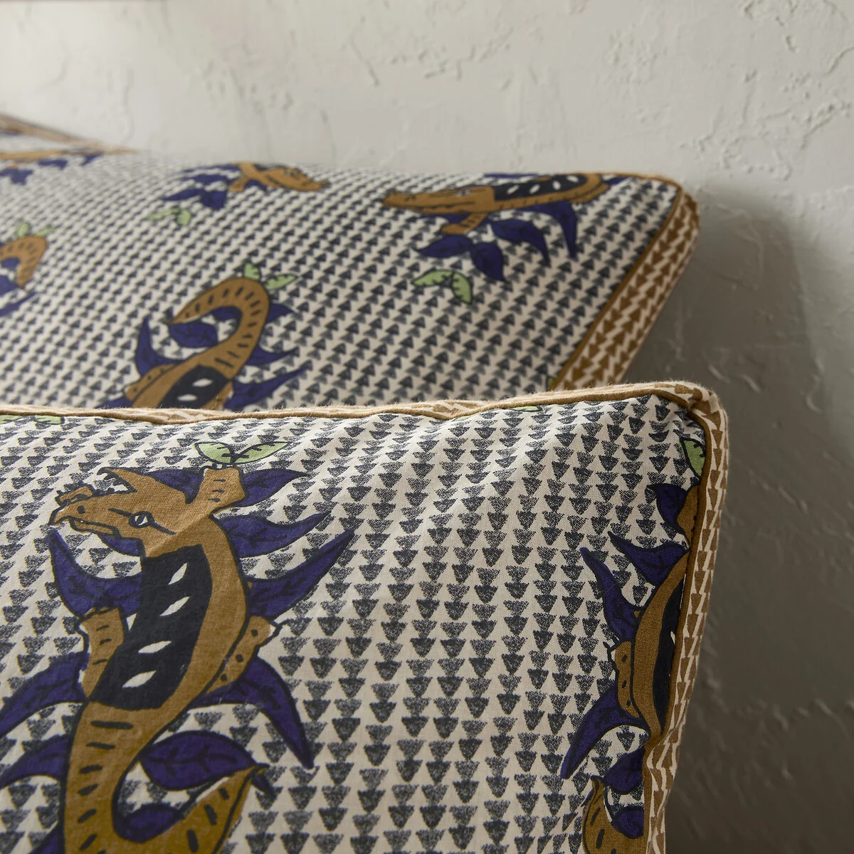 Zakari 50% Recycled Cotton Duvet Cover With Contrast Edging – image 3