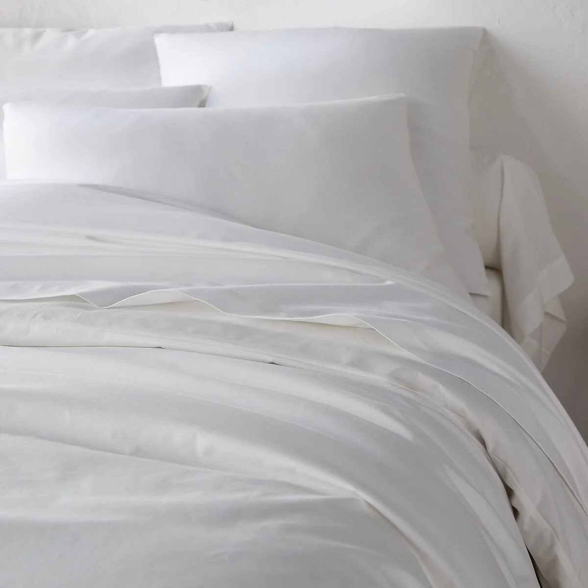 Plain 100% Organic Cotton Percale 200 Thread Count Duvet Cover – image 3
