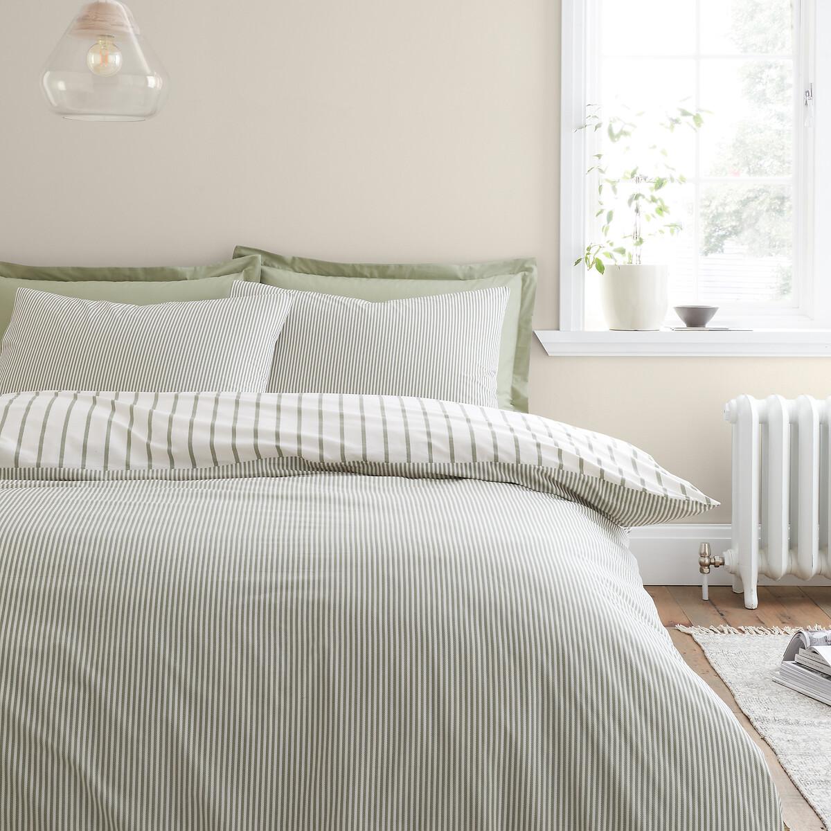Hampton Stripe 200 Thread Count Cotton Reversible Duvet Cover Set – image 3