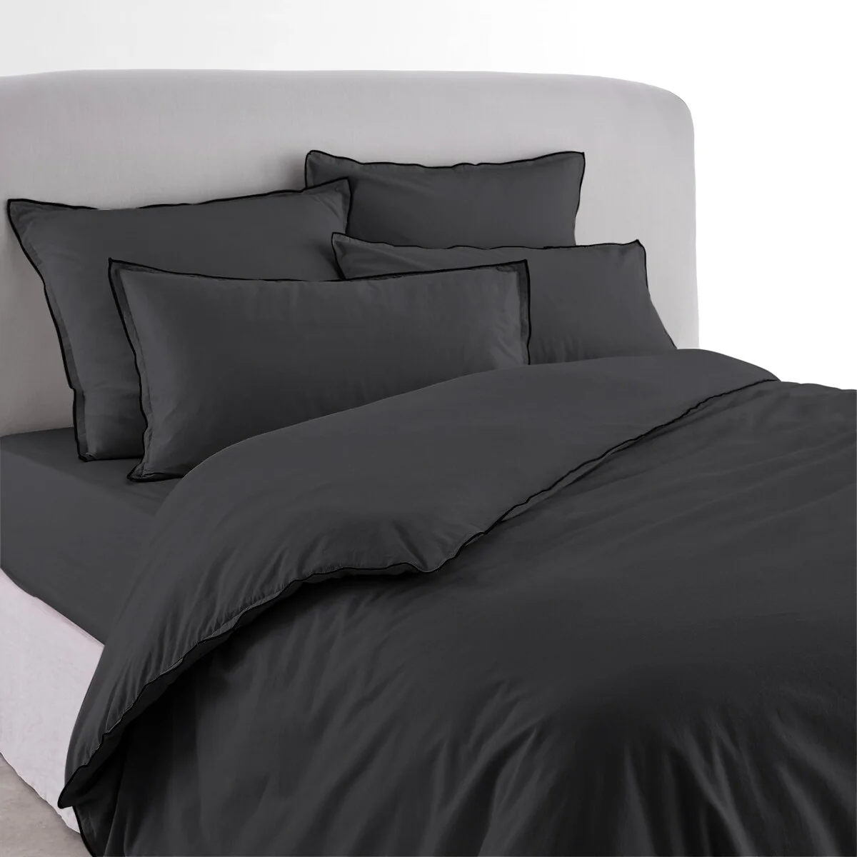 Washed Cotton Voile 400 Thread Count Duvet Cover – image 1