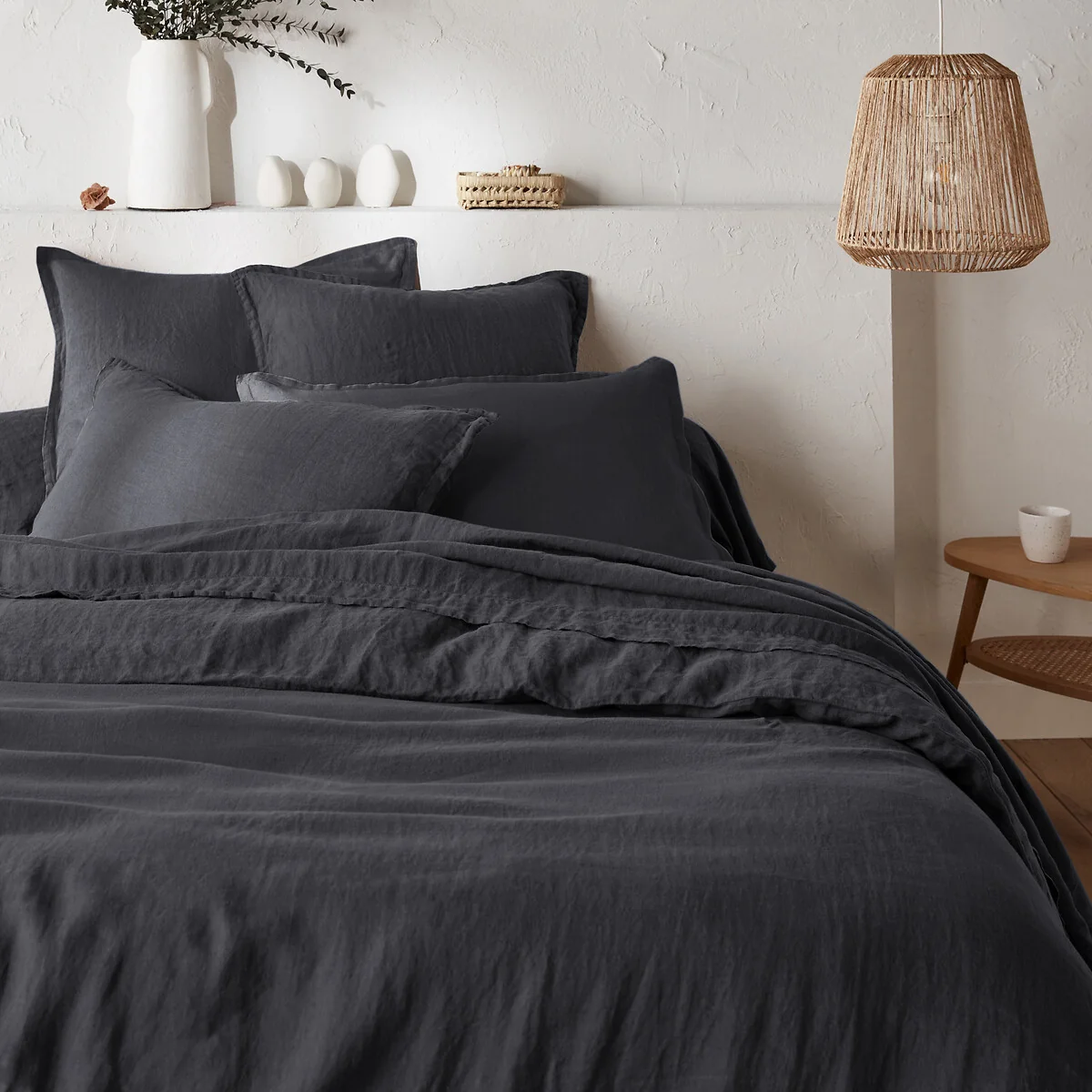 Linot Plain 100% Washed Linen Duvet Cover – image 1