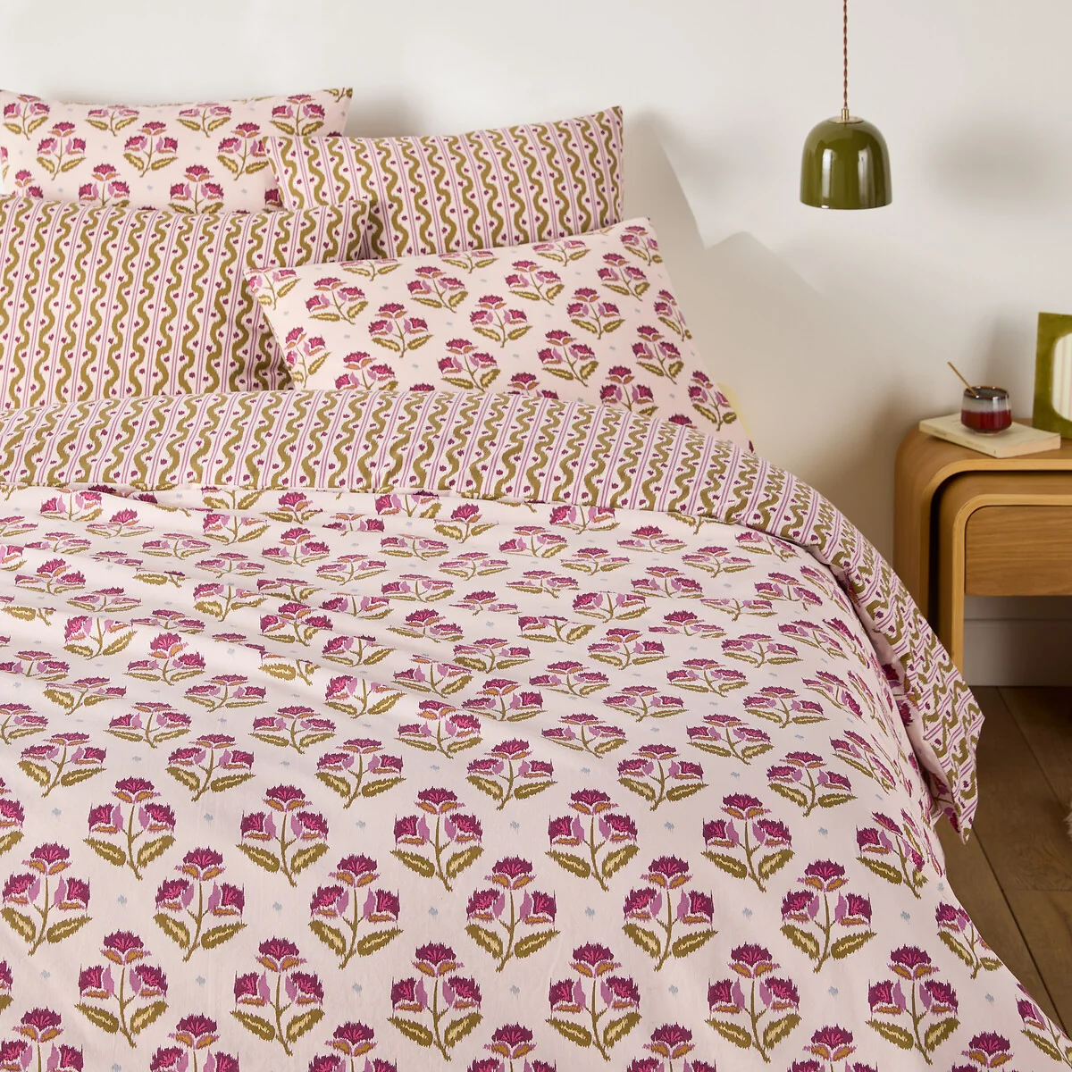 Antes Floral Print Washed Cotton Duvet Cover – image 3