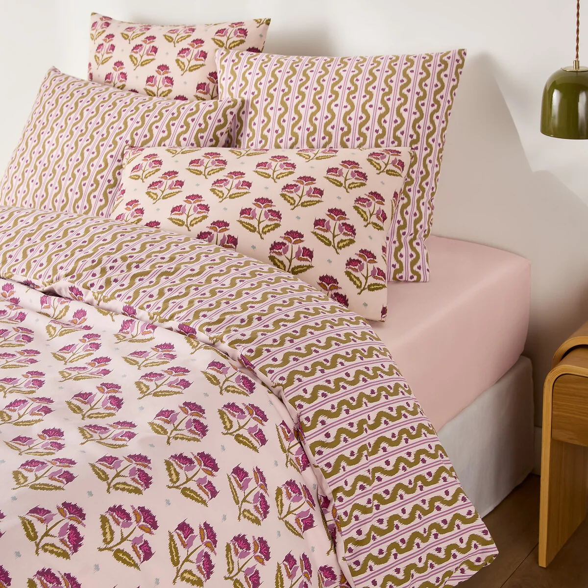 Antes Floral Print Washed Cotton Duvet Cover – image 1