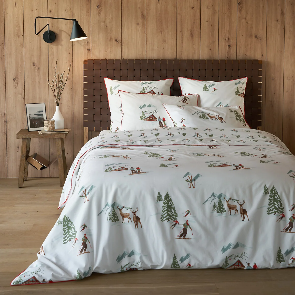 St Moritz Alpine 100% Cotton Percale 200 Thread Count Duvet Cover – image 1