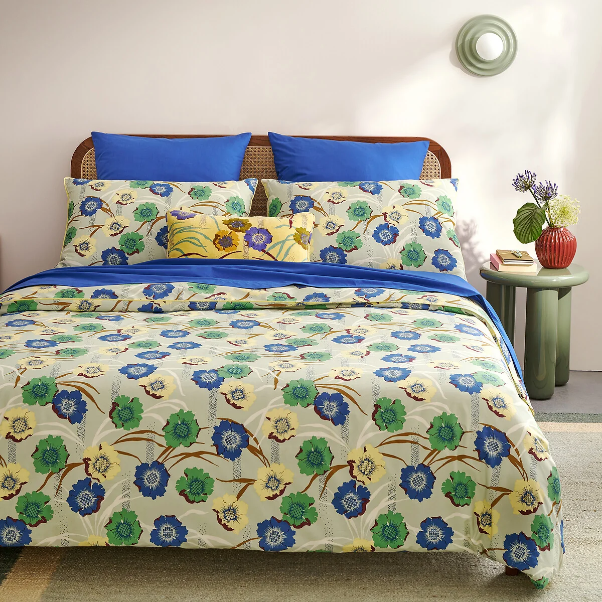 Mowan Floral Cotton Percale Duvet Cover – image 2