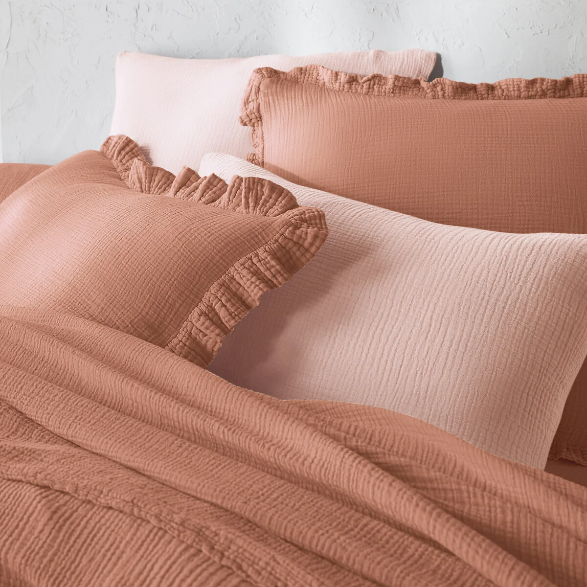 Kumla Plain 100% Cotton Muslin Duvet Cover – image 2