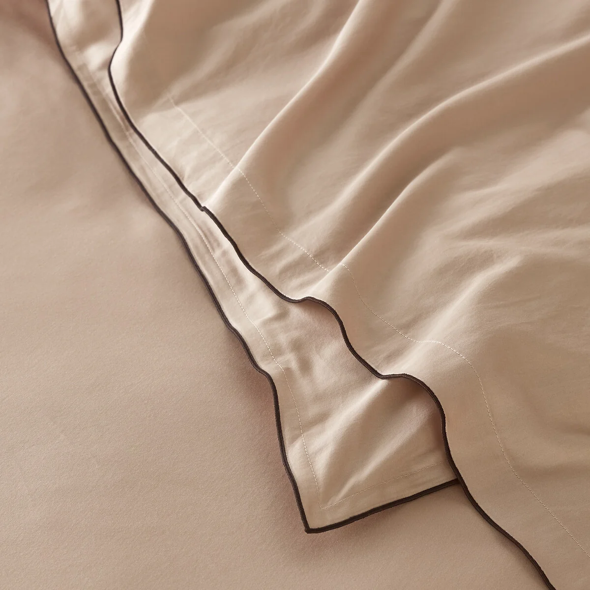 Victor Plain 100% Washed Cotton Satin 300 Thread Count Duvet Cover – image 4