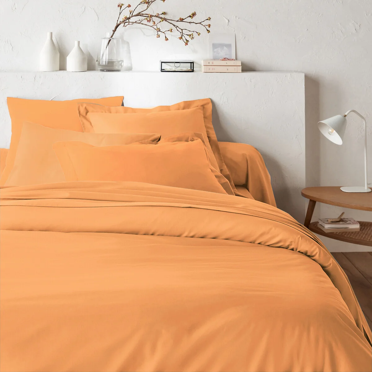 Scénario Plain 100% Cotton Zipped Duvet Cover – image 1