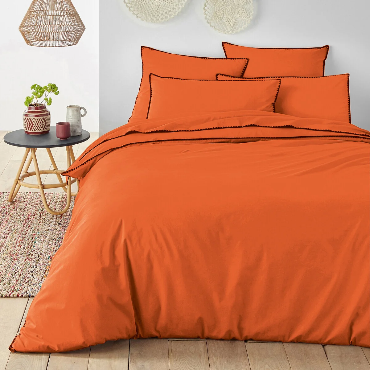 Les Signatures - Merida Embroidered Washed Cotton Duvet Cover – image 3