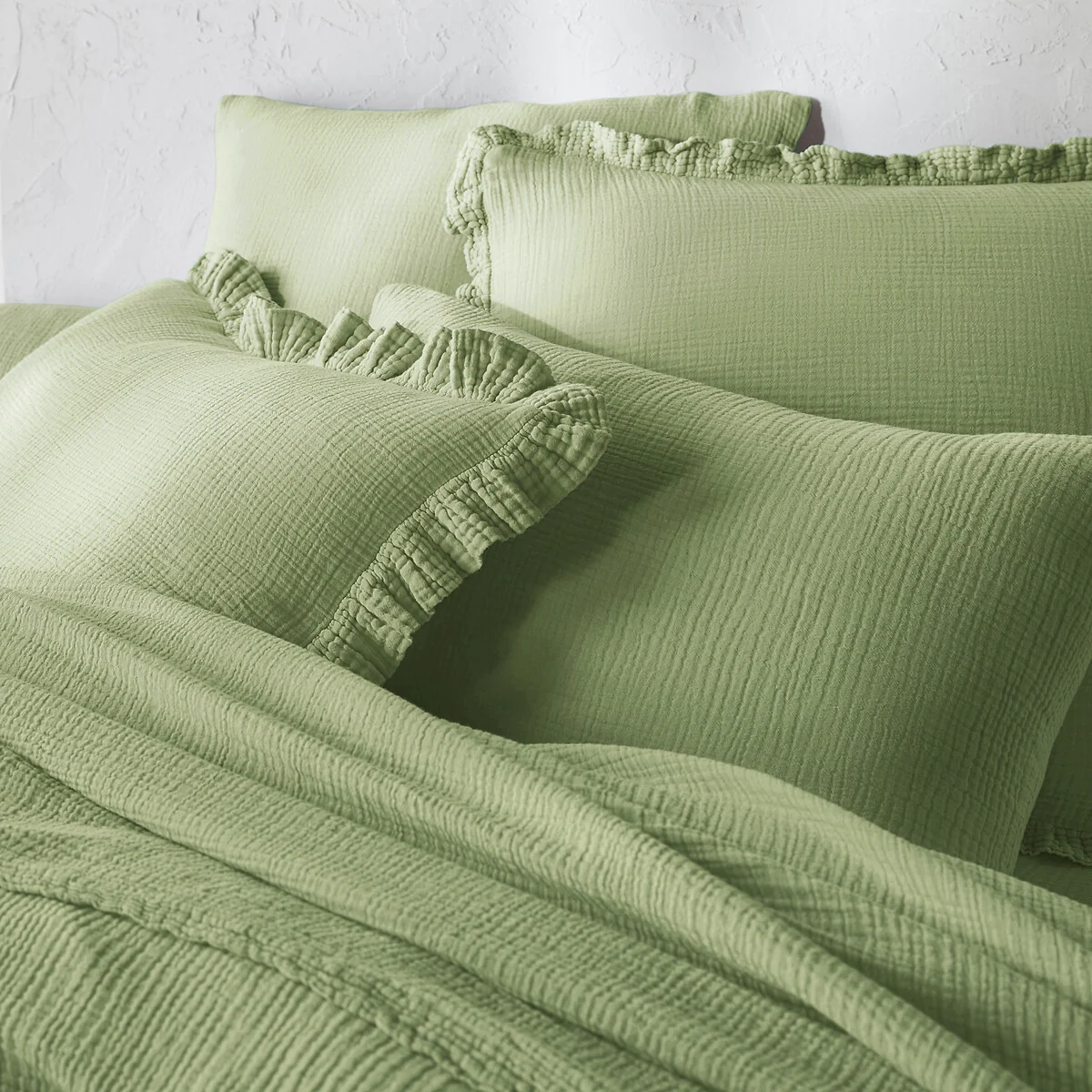 Kumla Plain 100% Cotton Muslin Duvet Cover – image 2