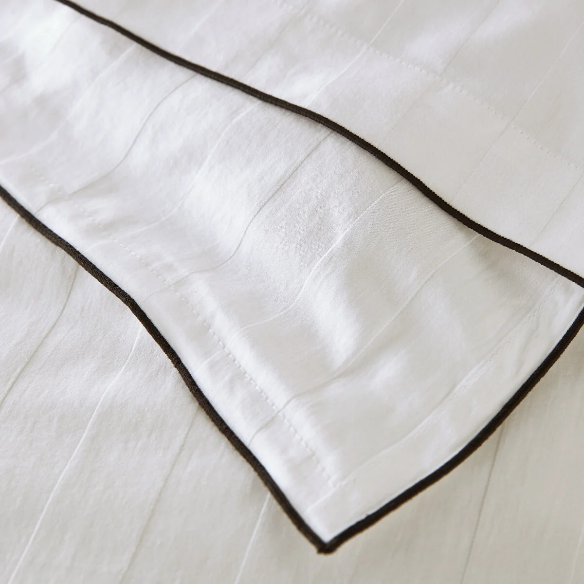 Victor Striped 100% Washed Cotton Satin 300 Thread Count Duvet Cover – image 5