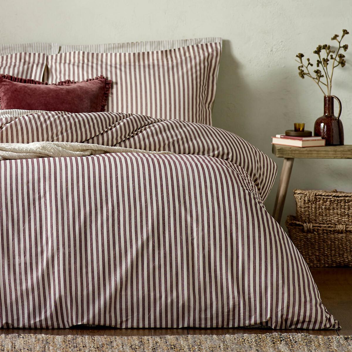 Hebden Mélange Stripe Cotton Duvet Cover Set – image 4