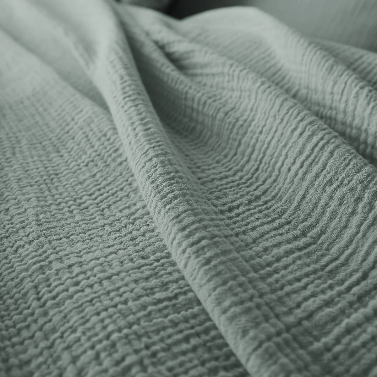 Kumla Plain Cotton Muslin Duvet Cover – image 4