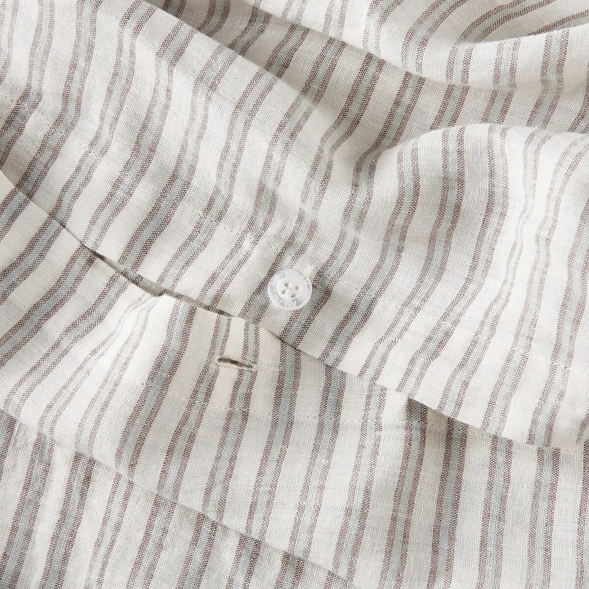 Kalaya Striped 100% Washed Linen Duvet Cover – image 4