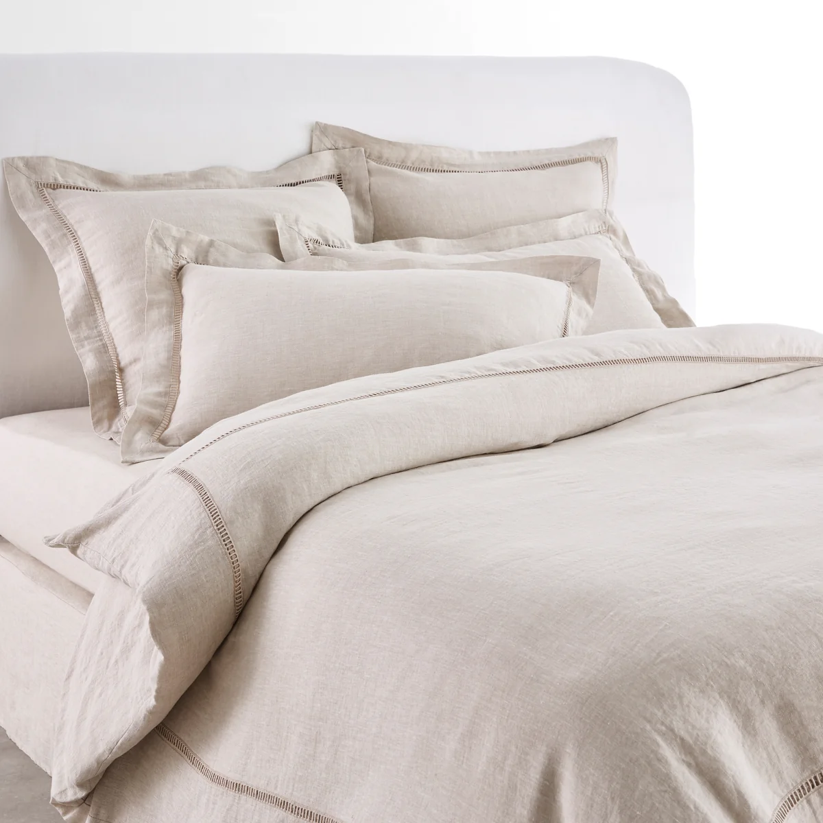 Scala 100% Washed Linen 200 Thread Count Duvet Cover – image 1