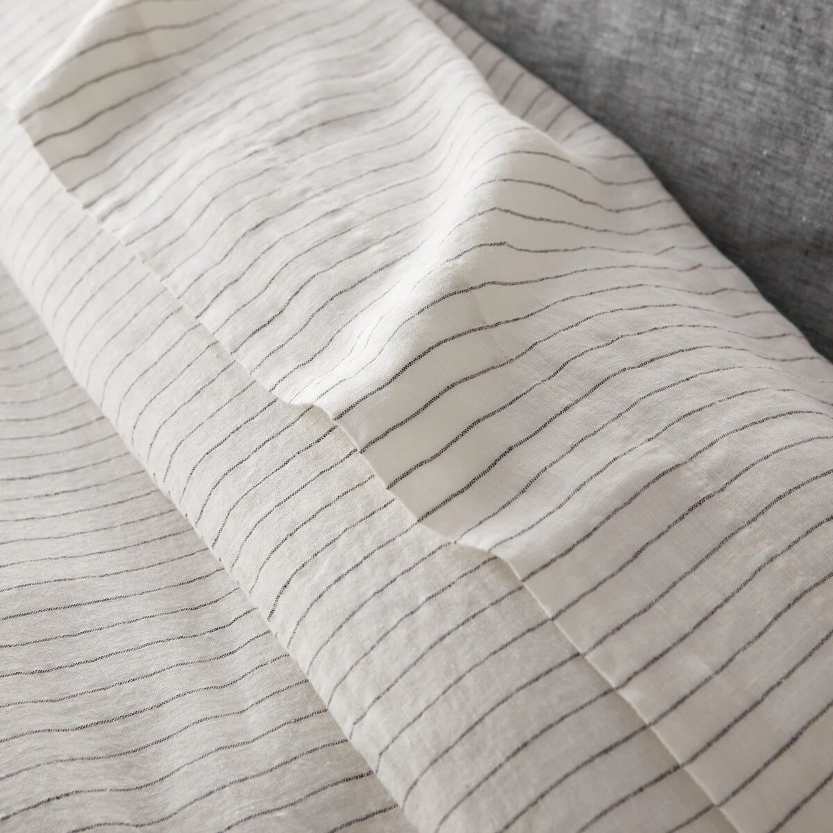 Linot Striped 100% Washed Linen Duvet Cover – image 5