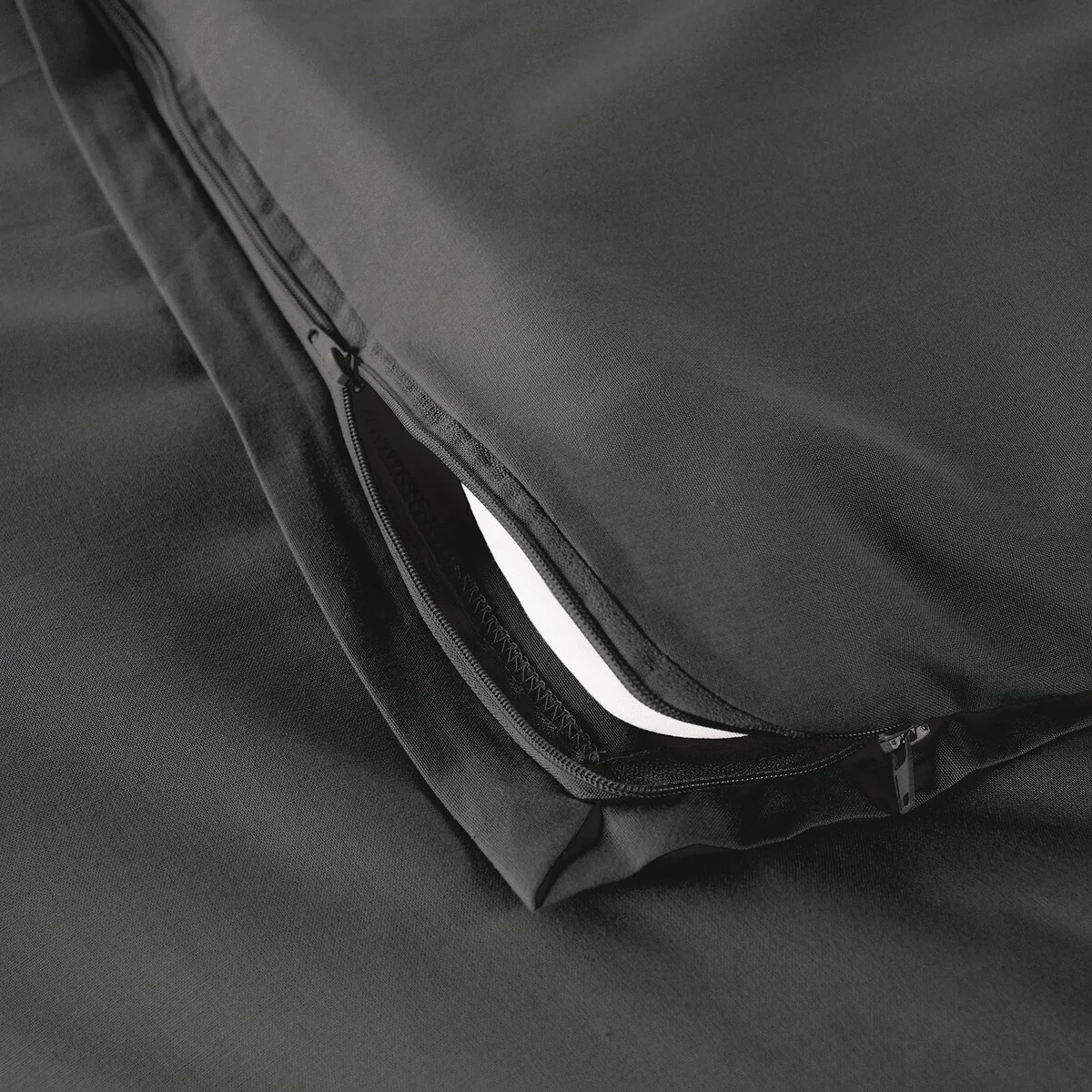 Scénario Plain 100% Cotton Zipped Duvet Cover – image 5
