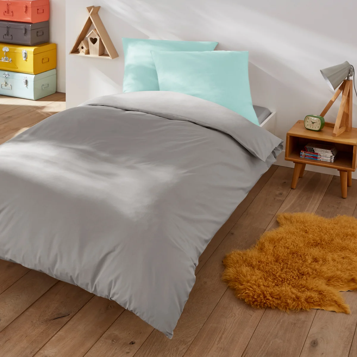 Scenario Plain Polycotton Duvet Cover – image 1