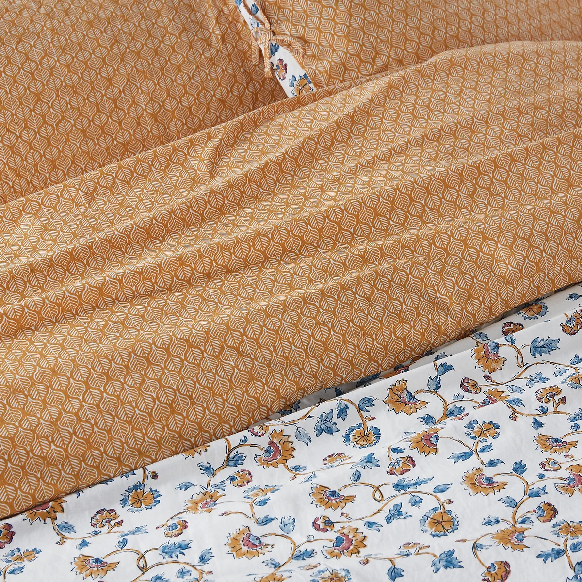 Indian Flower Floral 100% Washed Cotton Duvet Cover – image 2